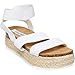 Steve Madden Women's Kimmie Wedge Sandal, White, 9 M US