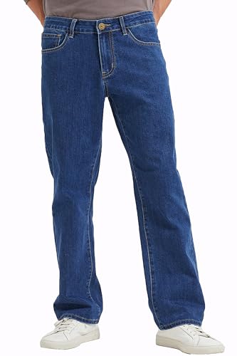 Men's Cowboy Jeans Regular Straight Leg for Men 5-Pocket Free to Stretch Jean