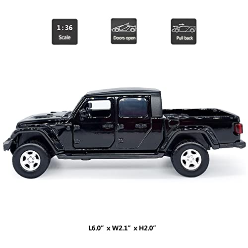 Wrangler Gladiator Toy Trucks For Boys Pickup Truck Diecast Model Car 1/36 Suv Pull Back Toy Cars Vehicle, Doors Open, Alloy Casting Metal, Toys For Kids Birthday Gifts Adults Men Collection #TOP1