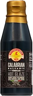 TUTTOCALABRIA Spicy Balsamic Glaze Madewith Calabrian Peppers, Kaboom Spicy & Smokey, Great on Steak Chicken, Seafood, or Vegetables, Add a touch of Sweetness, smoke, and Spice to every dish, 280 g