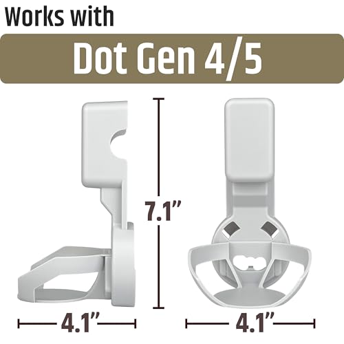 Soporte de pared para Dot 5 y 4 colgador de enchufe con gestion de cables sin tornillos 5
