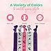 SportyBella Hair Ties & Ponytail Holders for Gymnastics - Girls Hair Accessories, No Crease Elastics, Gift for Gymnasts & Coaches (Purple/Pink), 5pcs