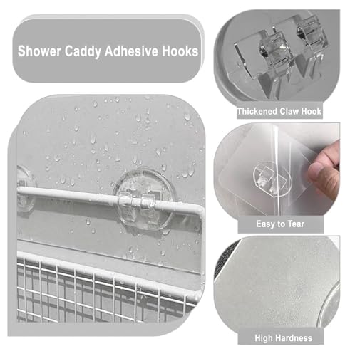 Image of Shivstor 6 PCS Heavy Duty Adhesive Wall Sticker Strong Sticky Hook Pad PVC Transparent Waterproof Multi-Functional No Drill Hook for Bathroom Storage Racks Kitchen Organizers and Ceiling Hangers
