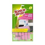 3M, Guantes de Cocina Grandes Scotch Brite, Delgados y Resistentes, Interior Afelpado y Exterior Texturizado, 8 y 8 1/2,...