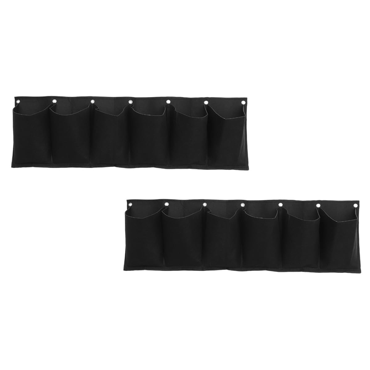 Jardinière murale en feutre noir lot de 2 sacs de plantation horizontaux pour plantes succulentes