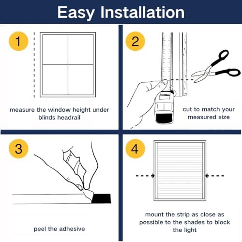 Consigue oscuridad total con tiras de bloqueo de luz para persianas 8