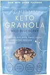 Keto Hana Wild Blueberry Keto Granola Keto Diet Vegan Grain Free Dairy Free Plant Based No Refined Sugars Gluten Free 2.3g Net Carbs Breakfast Cereal - 300gr/0.6lbs