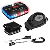 Guardian Angel Law Enforcement Bundle - Wearable Safety Light, Universal Mount, Epaulet Mount and Tether, Red/Blue Back/White Front LEDs, Magnetic, Hands-Free, Professional-Grade Durability