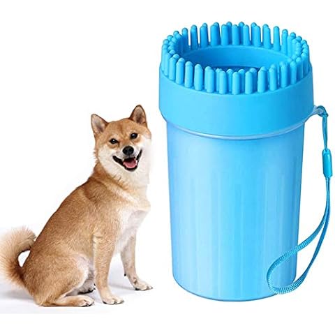 ZYHOOOE Dog Paw Washing Cup,2 in 1 Soft Silicone Pet Paw Cleaner,Portable Outdoor Brush Cup for Dog Cat Grooming with Muddy Paws Cover