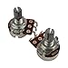 FLEOR 4pcs Small Size A500K Guitar Pots Knurled Split Shaft Potentiometers Audio Taper