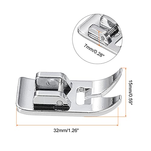 uxcell 2 piezas pie prensatelas zig zag y recto para máquina miniatura 2