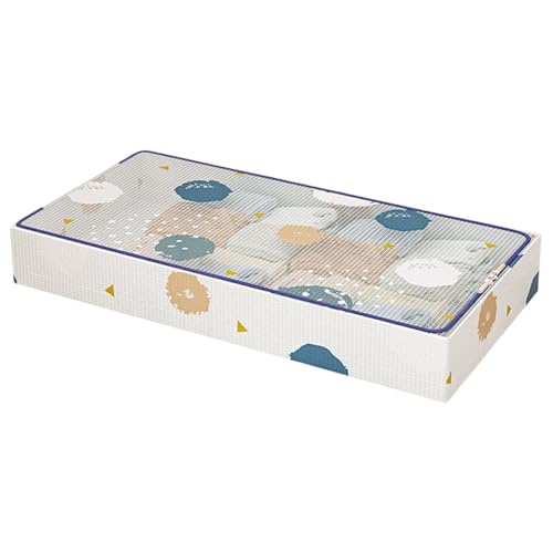 Contenedores De Almacenamiento Bajo La Cama | Caja De Almacenamiento En La Cama | Organizadores Apilables Transparentes Con Ruedas, Edredón, Ropa De Armario, Embalaje, Dormitorio, Universidad, Mudanza