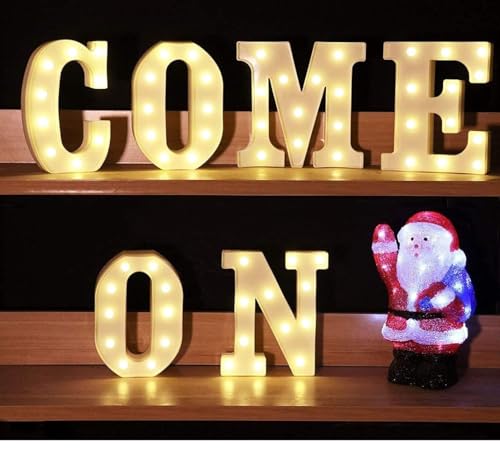Image of Desidiya LED Marquee Alphabet Letter Light Sign - Illuminated Decorative Wall Hanging for Birthday, Anniversary & Party Decor (Letter-J)