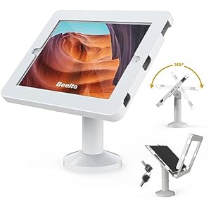 Beelta Tablet Kiosk Security Stand for 10.2 iPad 7 8 9 All Metal Key Lock 10.2 iPad Stand, BSC201T