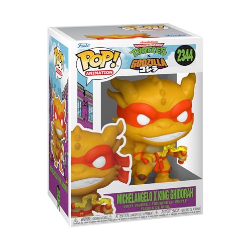 Funko POP! Animation: Godzilla x Teenage Mutant Ninja Turtles - TMNT - Michelangelo as Ghidorah - Figura in vinile da collezione - Idea regalo - Prodotto ufficiale - Giocattoli per bambini e adulti