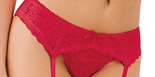 image for Dreamgirl womens Scalloped Lace Belt adult exotic apparel garters, Red