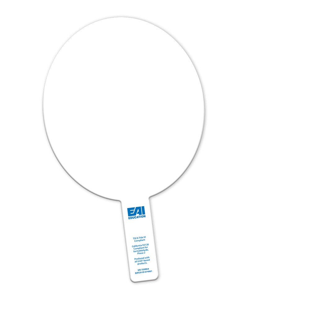 EAI Education Double-Sided Dry-Erase Paddles: Oval - Set of 10