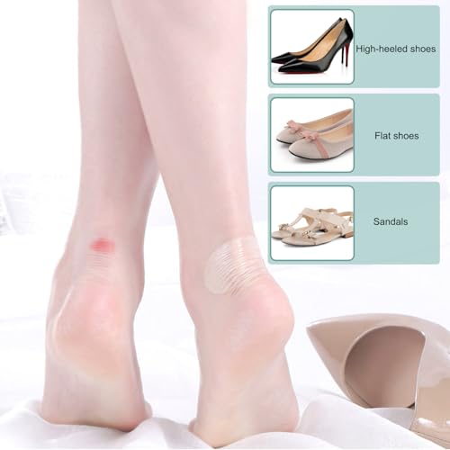 Image of Zealburst Self Adhesive Invisible Heel Anti-Wear Sticker, Waterproof Anti Wear Foot Care Heel Protection Pad, Heels Stickers Transparent Thin for High Heels for Prevent Heels Rubbed(100PCS,1.7x2.6in)