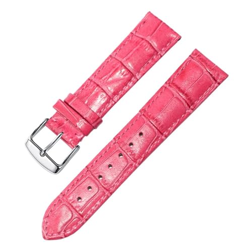 Bracelet montre cuir véritable 16mm LUGEMA anti-usure avec boucle papillon