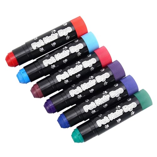 Sarini Lot de 12 craies de Teinture pour Poils de Chien, Teinture temporaire pour Chien, Crayons de Peinture de Couleur pour Cheveux sans Danger, stylos de Peinture de Couleur lavables pour Chiens – vue 3