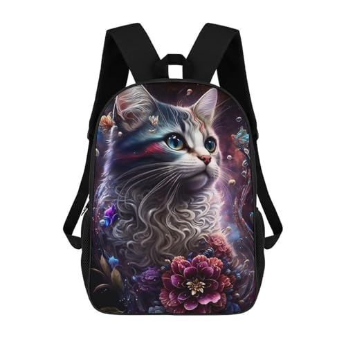 Sac à dos pour enfants tigre cosmique 17 pouces grand format pour l école