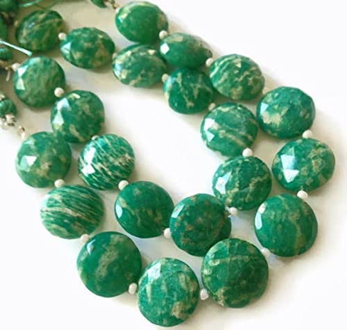 Amazonite russe facettée LKBEADS perles naturelles 12-13mm pour création bijoux DIY