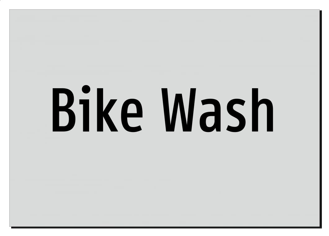 Bike Wash – Aluminiumschild A2: 594x420mm – Ohne Grafik, nur Text