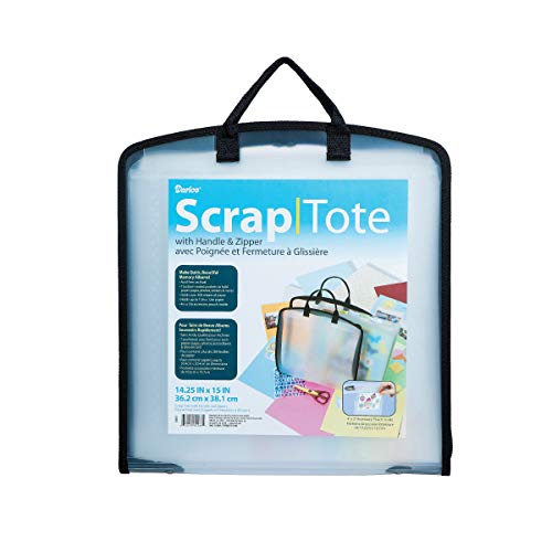 Darice Scrap Tote with Handle and Zipper, 14.25 x 15 inches
