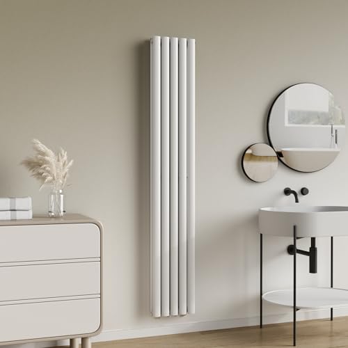 [neu.haus] Radiateur à Panneaux Double Radiateur Design Plat Chauffage Central pour Salon Chambre Salle de Bain 1122 W Acier 180 x 30 x 8 cm Blanc