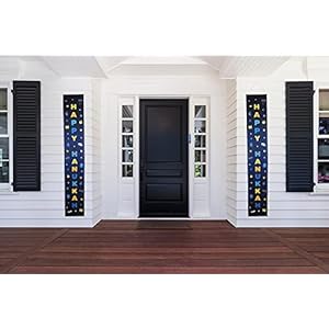 The Dreidel Company Vertical Happy Flag Hanukkah Door Banner Chanukah Decorations, 72" x 12" Inches Tall The Dreidel Company Vertical Happy Flag Hanukkah Door Banner Chanukah Decorations 72 x 12 Inches Tall