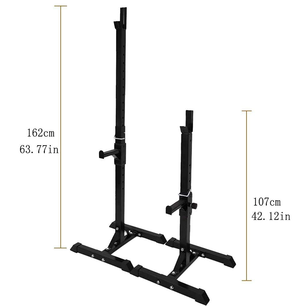 Banco de Mancuernas Plegable para Fitness, Soporte para Sentadillas, Soporte Ajustable para Mancuernas, Soporte de Acero