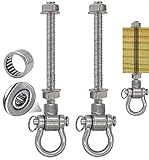 Dakzhou 2 Permanent Anti-Rust Heavy-Duty Bearing Swing Hanger Mute (10mm) 180° Swing, 1500 lb,...