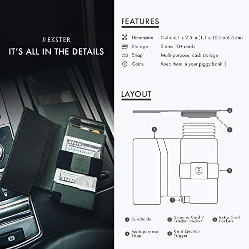 Vista 4 de Ekster Parliament - Cartera delgada de cuero - Bloqueo RFID - Acceso rápido a la tarjeta Verde Juniper Green Moderno
