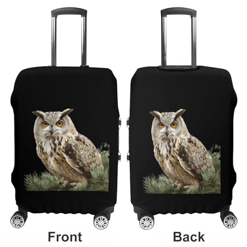 Owl Funny Travel Luggage Cover Baggage Suitcase Cover Protector Skins 19-32 Inch3