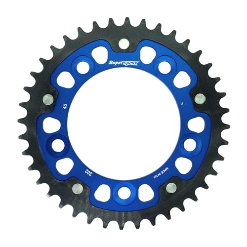 スーパースプロックス(Supersprox) ドリブン スプロケット リア ステルス (STEALTH) アルミ&スチール 40T ブルー RST-302:40-BLU