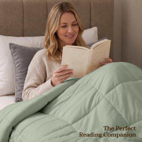 Image of Utopia Bedding Duvet Insert, Twin Comforter 64 x 88 Inches, Sage Green