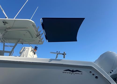 6.5 x5.5 Black SS100 Single Rod Holder Stern Boat Center Console Sun Shade