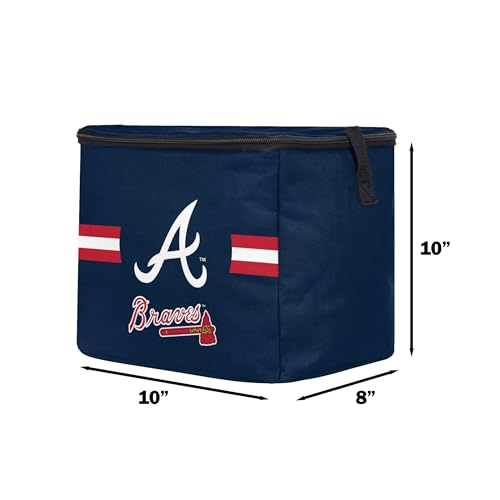 Image of FOCO MLB Officially Licensed Primary Logo Team Stripe 6 or 12 Pack Soft Insulated Game Day Baseball Lunch Tote Cooler