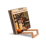 VALENO Schallplatten Aufbewahrung aus Massivholz natur – Schallplatten Ständer & Vinyl Regal für 35–40 LPs – minimalistischer Schallplattenhalter – Holz Deko & Retro Geschenk für Musikliebhaber