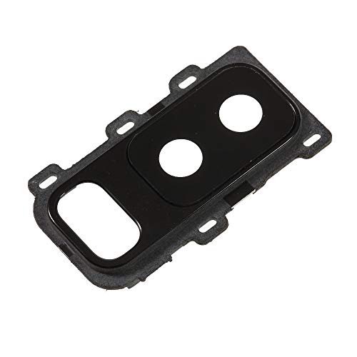 Repuesto de Cristal Trasero para Lente de Rear + Marco de Lente de cámara Negra Compatible con Samsung Galaxy A6 + A6 Plus (2018) A605 SM-A605F