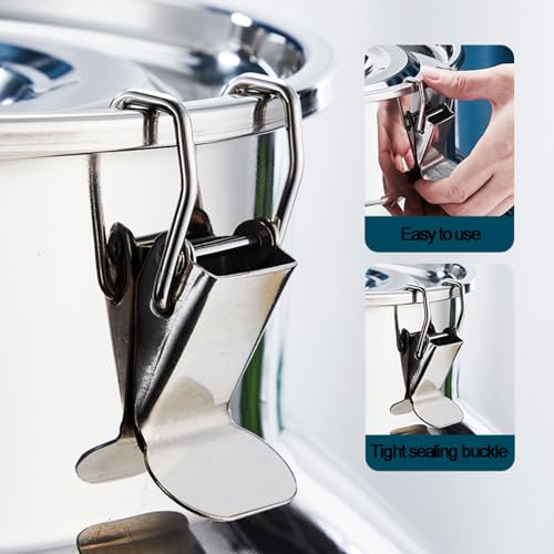Seau à vin et réservoir à lait 5L en inox 201 pour la conservation d'huile et eau - 6