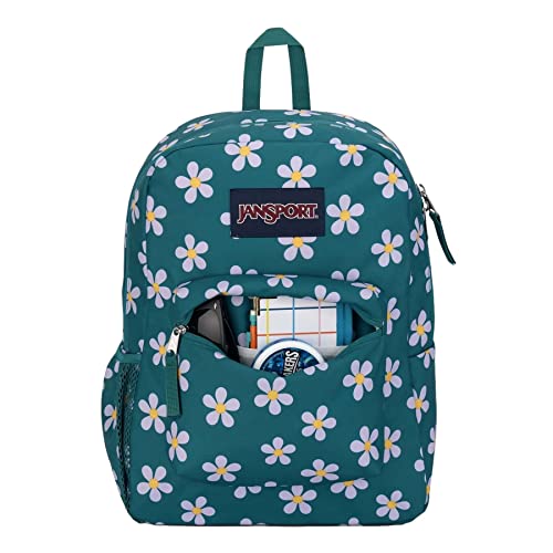 Image of JanSport Cross Town Backpack 17 inch x 12.5 inch x 6 inch - Simple Bag for Everyone with 1 Main Compartment, Front Utility Pocket - Premium Class Accessories - Precious Petals