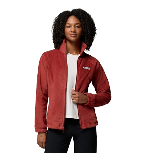 Image of Columbia Women's Plus Benton Springs Full Zip Fleece Jacket, Red Oxide, 1X