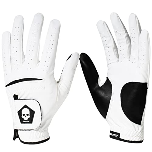 FLUO WHITE メンズゴルフグローブ フルオ_白 (25LH_左)
