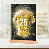 OXYEFEI Dortmund Fanartikel Acryltafel,Personalisierte Fussball Geschenke Jungen Dortmund Trikot für Fußballfans,Fanartikel Kinder,Jungen,Freund (Dortmund)