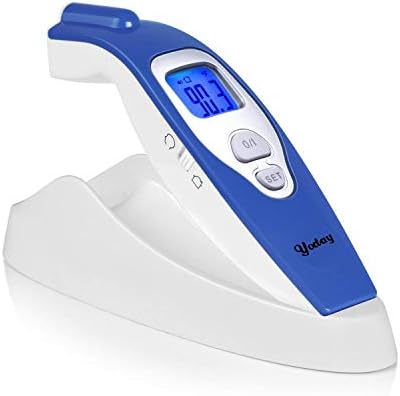 Forehead Digital Thermometer - Non Contact Infrared Medical Clinical Forehead Thermometer for Fever Measurement for Baby/Children/Adults ，Surface & Room Measurement，No Touch Instant Reading (blue)