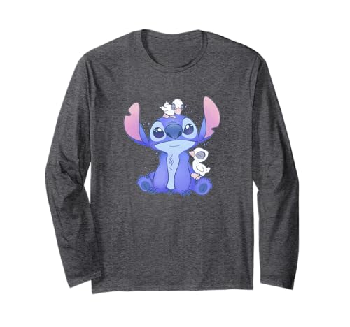 T-shirt Stitch vert manches longues style Disney Lilo and Stitch
