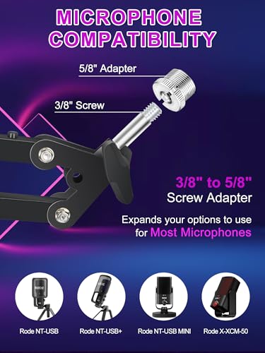 Rode NT-USB Mic Arm - Compatible with NT USB+/Mini/XCM-50, Boom Arm with Cable Sleeve by YOUSHARES - Image 2