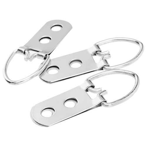 Image of 300 PCS Heavy Duty D Ring Hangers, Small D Ring Hook with Screw, Double Hole Picture Frame Hangers for Picture Hanging