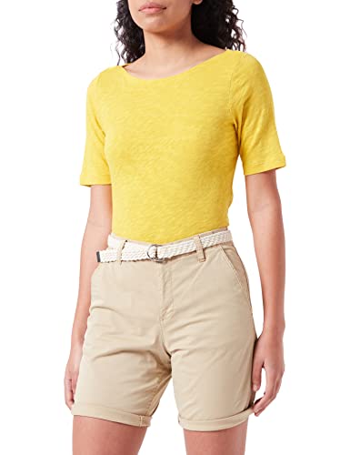 ESPRIT Damen With Belt, Bermuda Shorts, Sand, 38 EU